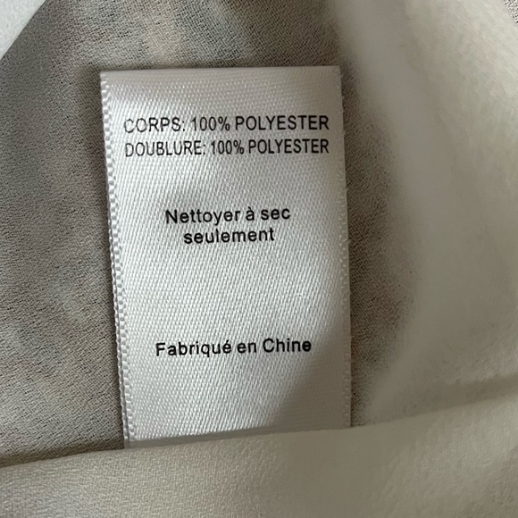 FLORET STUDIOS | Cold Shoulder Asymmetric Ruffle Dress In Rust-Cream | Size XS - Picture 10 of 10